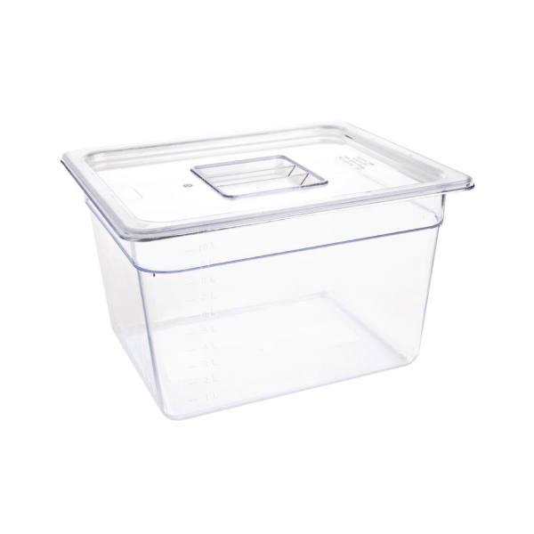 Vogue Polycarbonate 1/2 Gastronorm Container 200mm Clear U231
