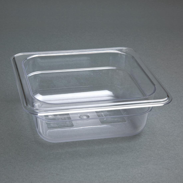 Vogue Polycarbonate 1/6 Gastronorm Container 65mm Clear U239