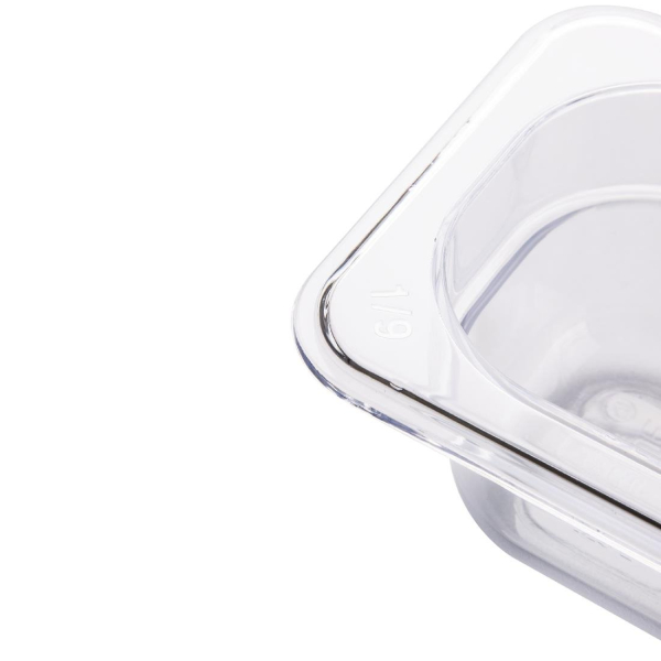 Vogue Polycarbonate 1/9 Gastronorm Container 100mm Clear U243