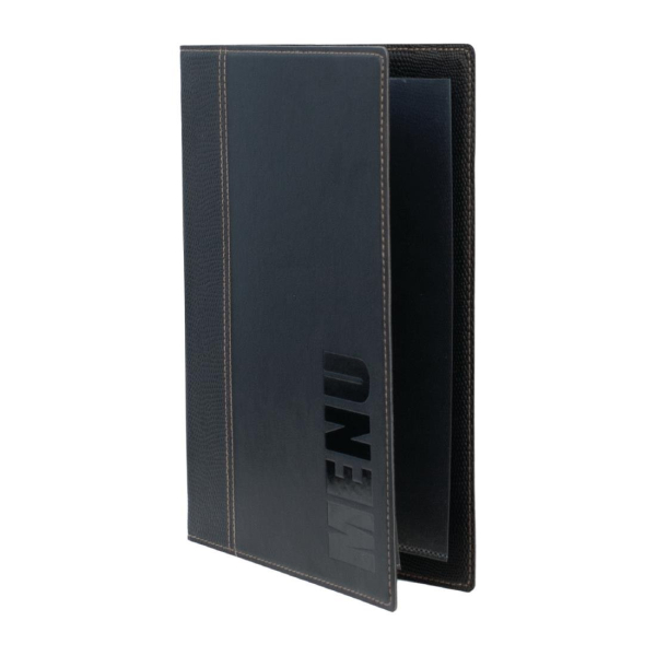 Securit Contemporary Menu Covers and Storage Box A4 Black U266