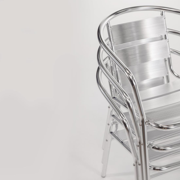 Bolero Aluminium Stacking Chairs (Pack of 4) U419