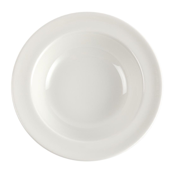 Churchill Plain Whiteware Pasta Plates 280mm W891