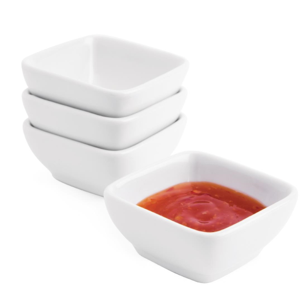 Olympia Miniature Rounded Square Dishes 60mm Y137