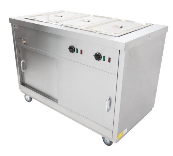 Parry Mobile Hot Cupboard with Bain Marie Top HOT12BM