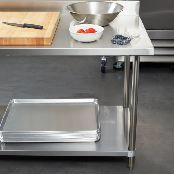 Modena WT300-Ga Stainless Steel Wall Infill Prep Bench Table - 300 x 600 x 850