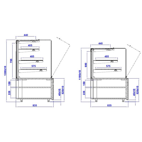 Igloo Cube Hot Patisserie Case Multiplexable  641mm wide CU103.2H