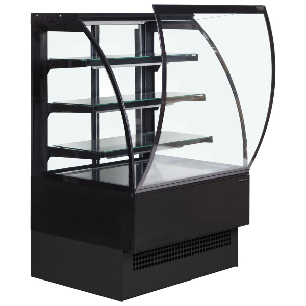 Interlevin Italia Range EVO902 Patisserie Display Cabinet Black 900mm wide