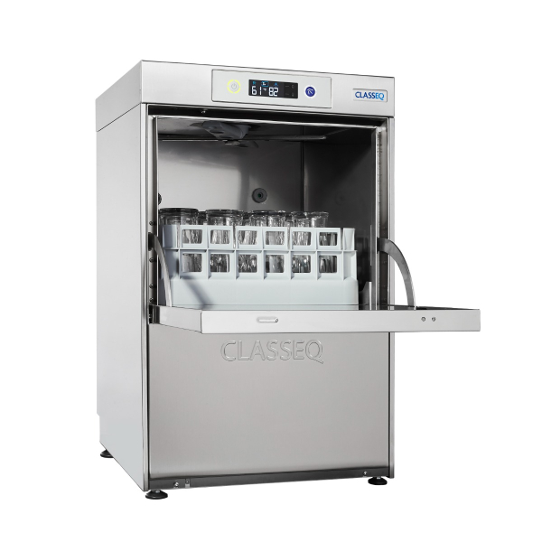 Classeq G400 Duo WS Glasswasher - G400DUOWS with Drain Pump & Integral Water Softener. 640 Pint Glasses Per Hour.