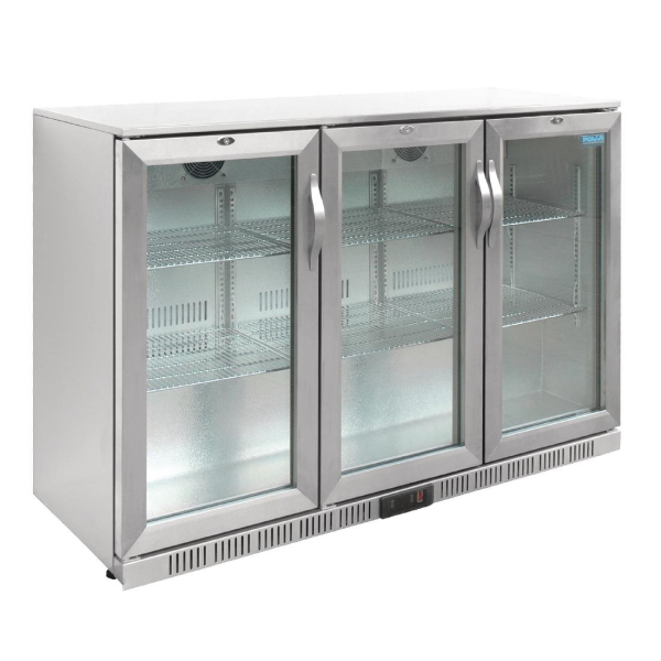 Polar GL009 Back Bar Cooler with Hinged Doors Stainless Steel 330 Litre