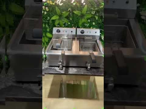 Modena FT32 Electric Twin Tank 16 + 16 Litre per Tank Countertop Fryer with Taps 
