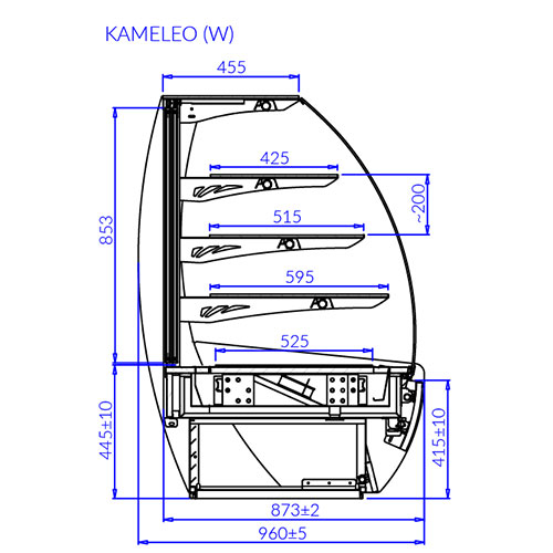 Igloo Kameleo Pastry Case Multiplexable  705mm wide KAM70W