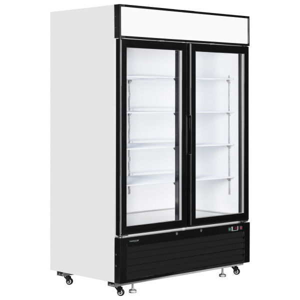 Interlevin LGC5000 Glass Door Refrigerator White Glass Door 1382mm wide