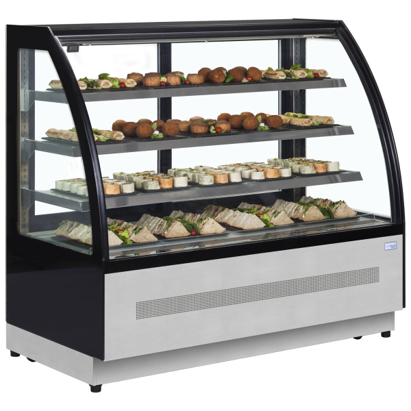 Interlevin LPD1200C Chilled Display Cabinet Stainless Steel, Glass 1205mm wide
