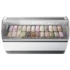 ISA MILLENNIUM LX18 Ventilated Scoop Ice Cream Display White, 18 Pan Scooping Freezer 1661mm wide