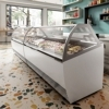 ISA MILLENNIUM LX16 Ventilated Scoop Ice Cream Display White, 16 Pan Scooping Freezer 1496mm wide