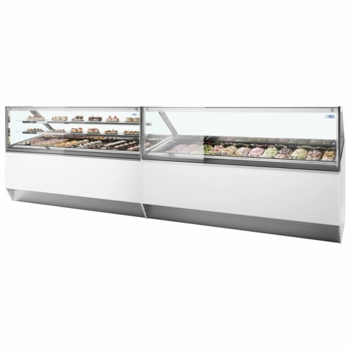 ISA MILLENNIUM ST20 Ventilated Scoop Ice Cream Display White, 20 Pan Scooping Freezer 1826mm wide