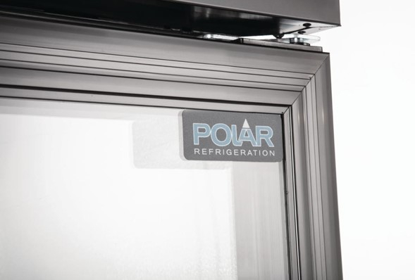 Polar GJ449 Upright Back Bar Cooler with Hinged Doors 490 Litre
