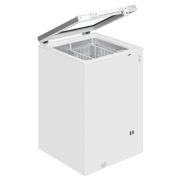 Tefcold ST160 Hinged Glass Lid Chest Freezer White Flat lid 550mm wide