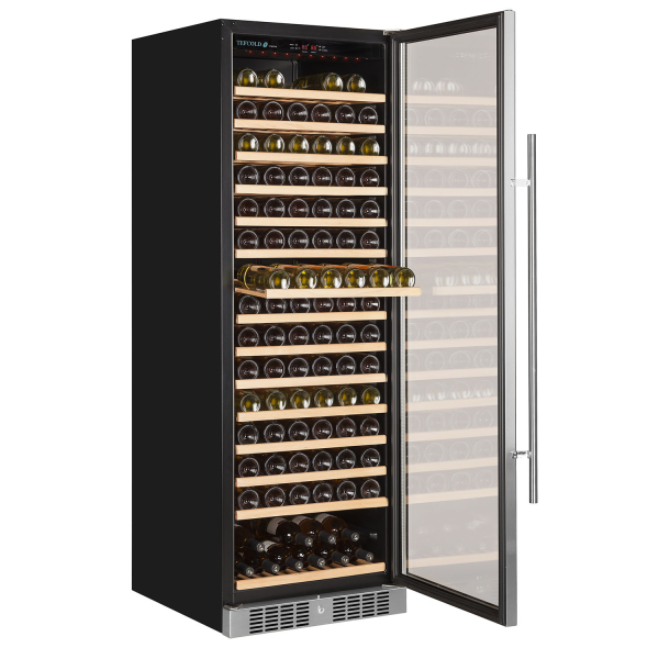 Tefcold TFW375S Wine Cooler Black, S/Steel Door Frame 595mm wide,  TFW400S