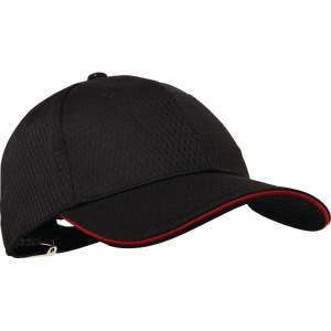 Colour by Chef Works Cool Vent Baseball Cap Black with Red A945