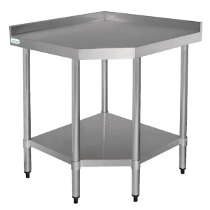 Vogue Stainless Steel Corner Table 600mm CB907