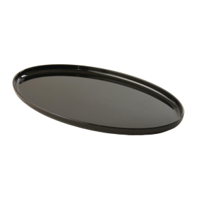 CD166 Small Black Oval Tray