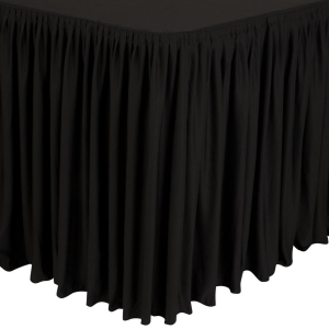 Table Top Black Cover & Skirting - Plisse Style CD397