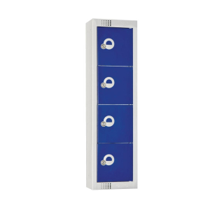 Personal Effects Locker 4 Door Blue Camlock CF751-CF