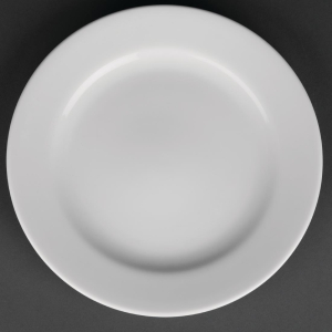 Royal Porcelain Classic White Wide Rim Plates 210mm CG007