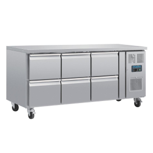 Polar U-Series Six Drawer Gastronorm Counter Fridge DA548
