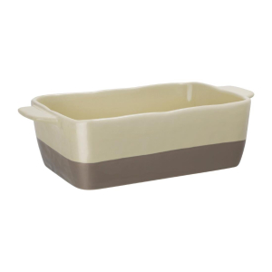 Olympia Cream And Taupe Ceramic Roasting Dish ⅓GN DB520