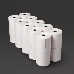 Fiesta Non-Thermal 2ply White and Yellow Till Roll 76mm x 70mm DK596