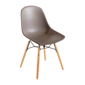 Bolero PP Moulded Side Chair Coffee with Spindle Legs Pack of 2 DM842