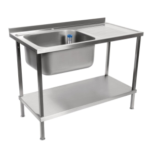 Holmes Fully Assembled Stainless Steel Sink Right Hand Drainer 1200mm DR388