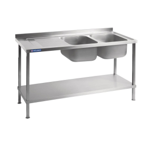 Holmes Fully Assembled Stainless Steel Sink Left Hand Drainer 1800mm DR395