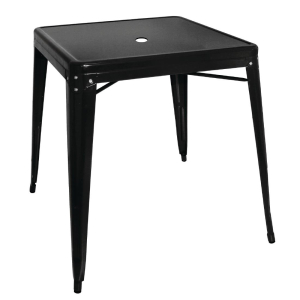 Bolero Bistro Steel Square Table Black 668mm (Single) GC867