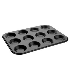 Vogue Carbon Steel Non-Stick Mini Muffin Tray 12 Cup GD013