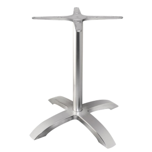 Bolero GG660 Brushed Aluminium 4 Leg Table Base