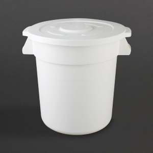 Vogue Polypropylene Round Container Bin White 38Ltr GG792