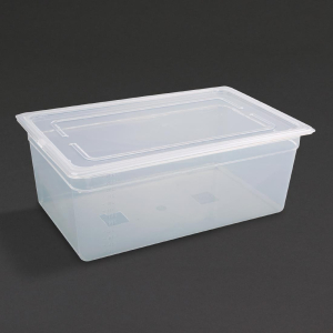 Vogue Polypropylene 1/1 Gastronorm Container with Lid 200mm GJ513