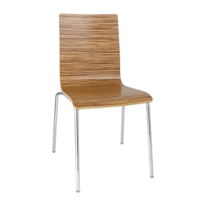 Bolero Square Back Side Chair Zebrano (Pack of 4) GR344