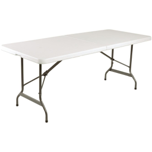 Bolero Rectangular Centre Folding Table 6ft White L001
