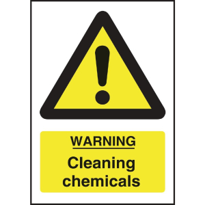 Warning Cleaning Chemicals Sign L851