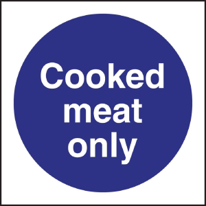 Vogue Cooked Meat Only Sign L959