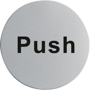 Stainless Steel Door Sign - Push U063