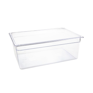 Vogue Polycarbonate 1/1 Gastronorm Container 200mm Clear U227