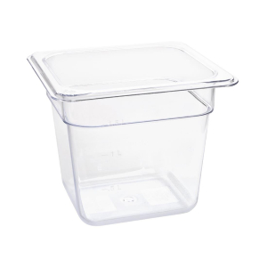 Vogue Polycarbonate 1/6 Gastronorm Container 150mm Clear U241