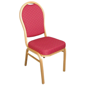 Bolero Aluminium Arched Back Banquet Chairs Red (Pack of 4) U525