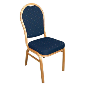 Bolero Aluminium Arched Back Banquet Chairs Blue (Pack of 4) U526