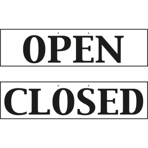 Reversible Hanging Open And Closed Sign W212